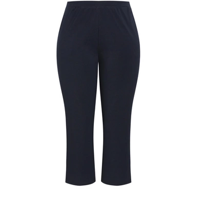 Women's Plus Size Supima® Active Pant Navy - Petite | AVENUE - Image 2