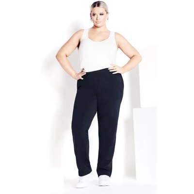 Women's Plus Size Supima® Active Pant Navy - Petite | AVENUE - Image 3