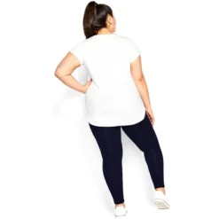 Women's Plus Size Pima Cotton Pants Navy - Petite | AVENUE
