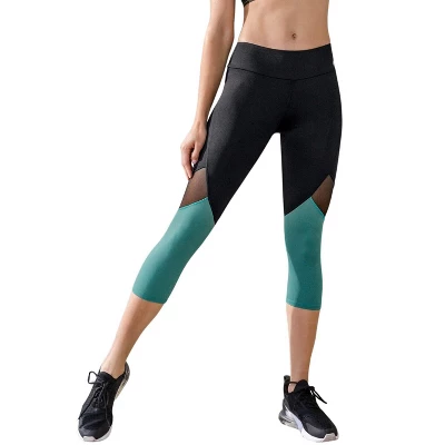 Leonisa Mid-Rise Capri Legging With Breathable Mesh Inserts At The Knee - - Image 3