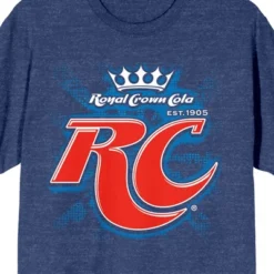RC Cola Classic Logo Women's Navy Blue Heather Graphic Tee