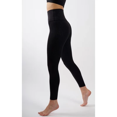 90 Degree By Reflex Womens Interlink Thunderstorm Embo Print Ankle Super High Waist Leggings With Elastic Free Waistband - Image 2