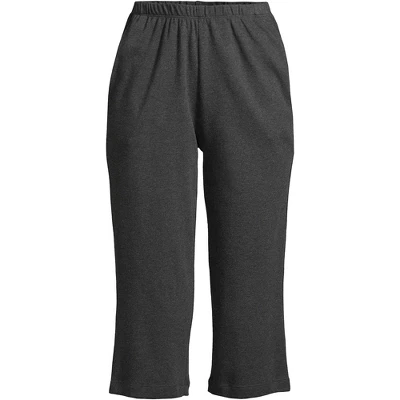 Lands' End Women's Sport Knit High Rise Elastic Waist Pull On Capri Pants - Image 7