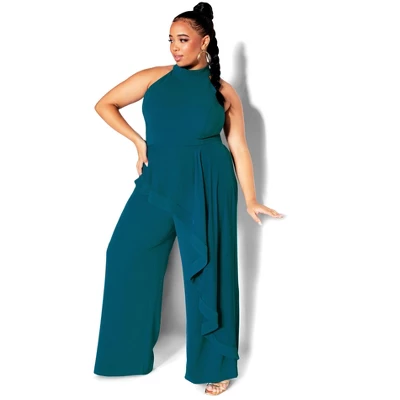 Women's Plus Size Class Jumpsuit - Marine | CITY CHIC - Image 5