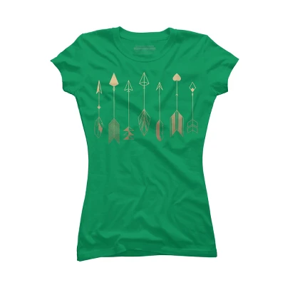 Junior's Design By Humans Be Brave Little Arrow (gold) By Staceyroman T-Shirt - Image 10