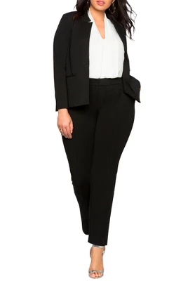 ELOQUII Women’s Plus Size Petite The Ultimate Stretch Suit Pintuck Pant - Image 5