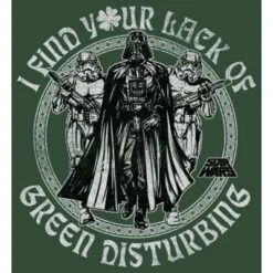 Junior's Star Wars Darth Vader St. Patrick's Day Your Lack Of Green Disturbing Festival Muscle Tee