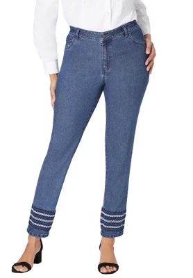 Jessica London Women’s Plus Size True Fit Straight Leg Jeans - Image 10