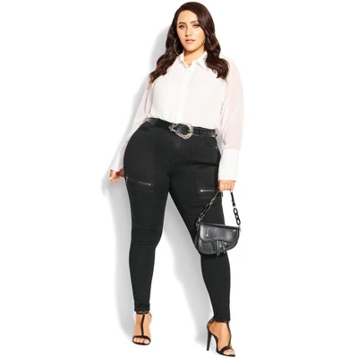 Women's Plus Size Harley Mila Jean - Black Wash | CITY CHIC - Image 3