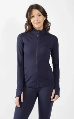 90 Degree By Reflex Womens Lightweight, Full Zip Running Track Jacket