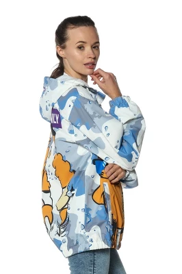 Members Only - Women's Garfield Windbreaker Oversized Jacket - Blue - Image 2