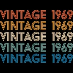 Junior's Design By Humans Retro Vintage 1969 Rainbow By JoshuasPlayhouse T-Shirt