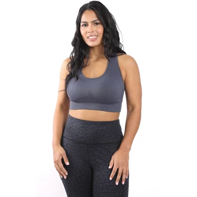 90 Degree By Reflex Womens Plus Seamless Crisscross Back Sports Bra - Image 4