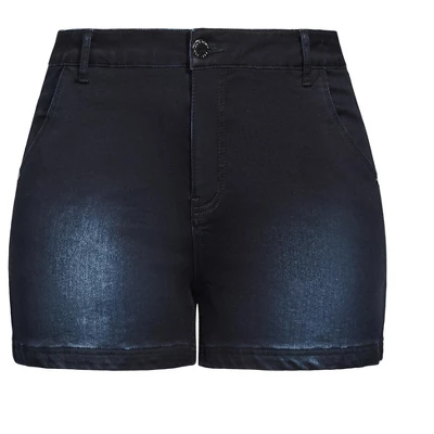 Women's Plus Size Denim Breeze Short - Dark Denim | CITY CHIC - Image 2