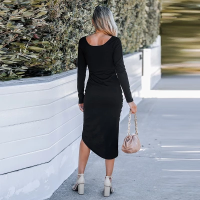 Women's Onyx Belted Wrap Midi Dress - Cupshe - Image 2