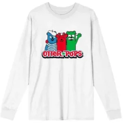 Otter Pops Logo Women's White Long Sleeve Shirt