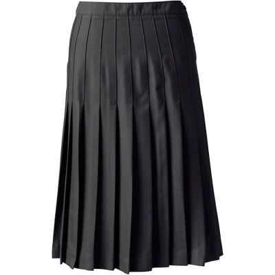 Lands' End Lands' End School Uniform Women's Solid Pleated Skirt Below The Knee