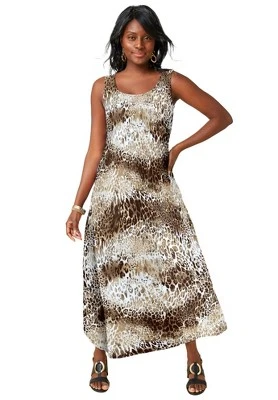 Jessica London Women’s Plus Size Flared Tank Dress - Image 8