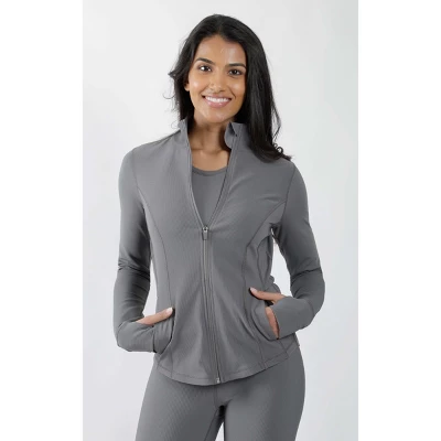 90 Degree By Reflex Interlink Ribbed Princess Seam Performance Jacket - Image 5