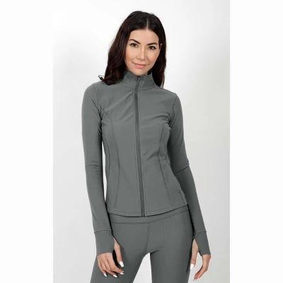 90 Degree By Reflex Interlink Ribbed Princess Seam Performance Jacket - Image 7
