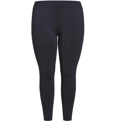 Women's Plus Size Pima High Rise Legging Navy - Average | AVENUE LEISURE - Image 2
