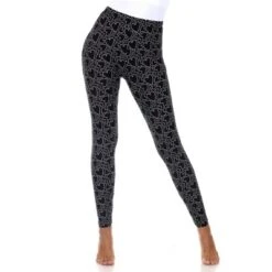 Women's Super Soft Midi-Rise Printed Leggings - One Size Fits Most - White Mark