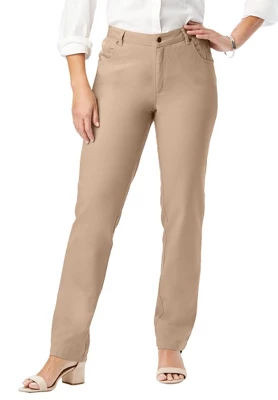 Jessica London Women’s Plus Size Tall Classic Cotton Denim Straight Jeans - Image 5