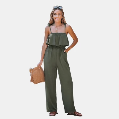 Women's Foldover Tie Strap Jumpsuit - Cupshe - Image 7