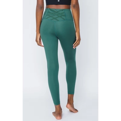 Yogalicious High Rise Squat Proof Criss Cross Ankle Leggings - Image 3