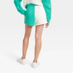 Women's Pickleball Colorblock Graphic Shorts - Green