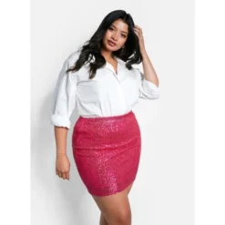 Rebdolls Women's Ruby Sequin Mini Bodycon Skirt