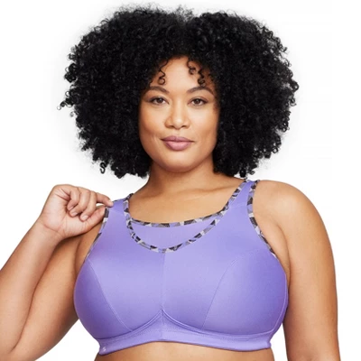 Glamorise Womens No-Bounce Camisole Sports Wirefree Bra 1066 Purple - Image 5