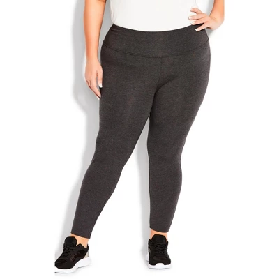 Women's Plus Size Pima High Rise Legging Charcoal - Average | AVE LEISURE - Image 7
