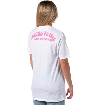 Hello Kitty And Friends Womens' Snacks And Games Grid Design T-Shirt