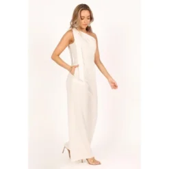 Petal And Pup Womens Sadie One Shoulder Jumpsuit