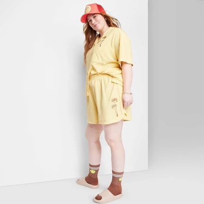 Women's Ascot + Hart Graphic Pull-On Shorts - Yellow - Image 6