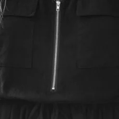 Women's Shadow Zip-Up Drawstring Waist Romper - Cupshe