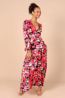 Petal And Pup Womens Teena Puff Sleeve Cutout Midi Dress - Image 7