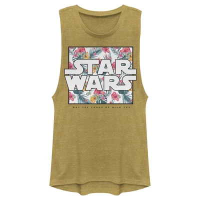 Junior's Star Wars: Episode IV - A New Hope Floral Box Festival Muscle Tee - Image 3