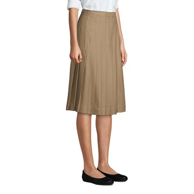 Lands' End Lands' End School Uniform Women's Solid Pleated Skirt Below The Knee - Image 2