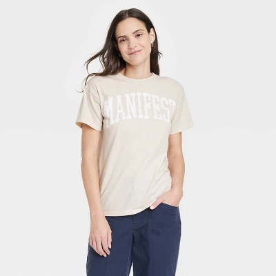 Women's Manifest Short Sleeve Graphic T-Shirt - Beige - Image 3