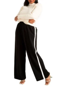 ELOQUII Women’s Plus Size Wide Leg Pant With Side Stripe