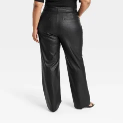 Women's Faux Leather High-Rise Flare Pants - Ava & Viv™