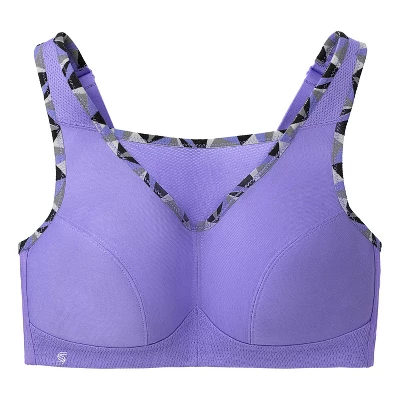 Glamorise Womens No-Bounce Camisole Sports Wirefree Bra 1066 Purple - Image 3