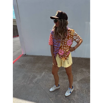 Women's Ascot + Hart Graphic Pull-On Shorts - Yellow - Image 5