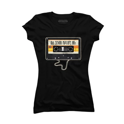 Junior's Design By Humans Old School Mixtape 80s By JoshuasPlayhouse T-Shirt - Image 2