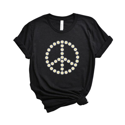 Simply Sage Market Women's Daisy Peace Sign Short Sleeve Graphic Tee - Image 2