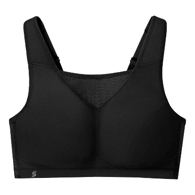 Glamorise Womens No-Bounce Camisole Elite Sports Wirefree Bra 1067 Black - Image 3