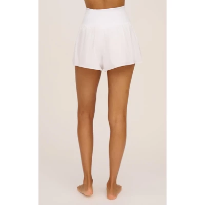 90 Degree By Reflex Womens Woven Crossfire Short With Crossover Waist And Built-in Shorts - Image 3