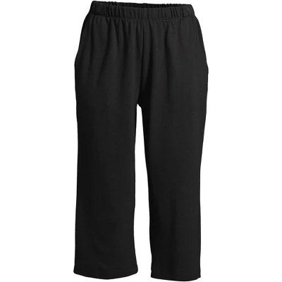 Lands' End Women's Sport Knit High Rise Elastic Waist Pull On Capri Pants - Image 5